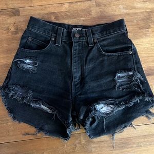 VINTAGE Dakota Black Denim High Waisted Cutoffs